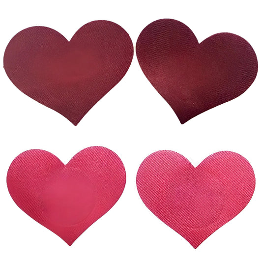  Heart-Shaped Fabric Nipple Covers