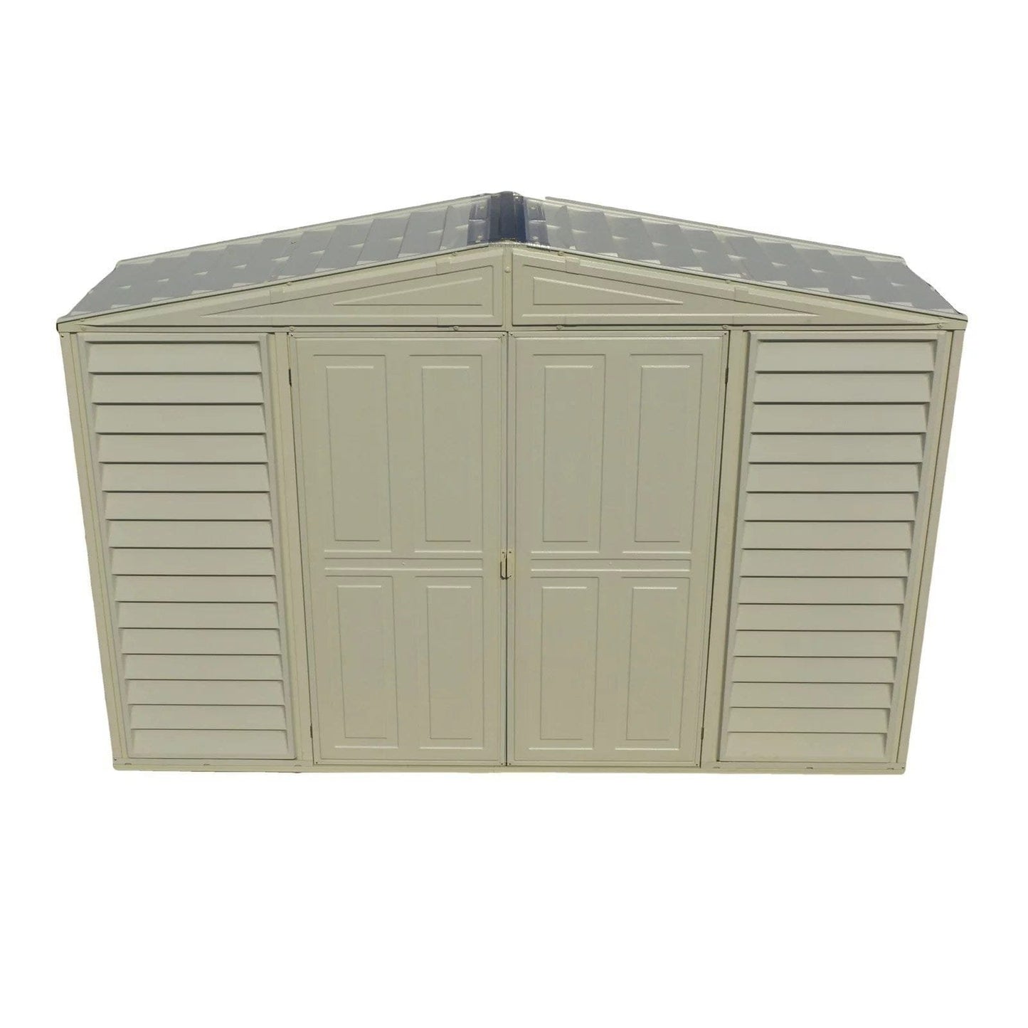 DuraMax 10.5ft x 2.75ft SidePro Vinyl Shed with Foundation Kit