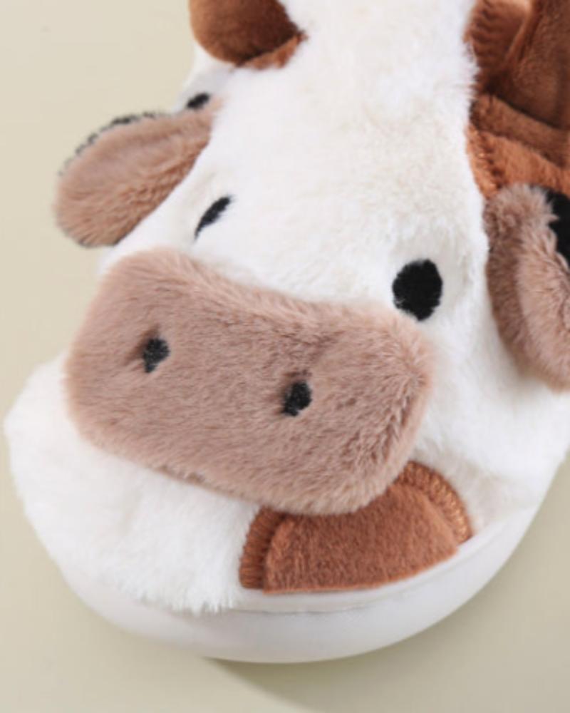 Fluffy Cow Slippers