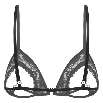  Lace Bra with Cut-Out Detail