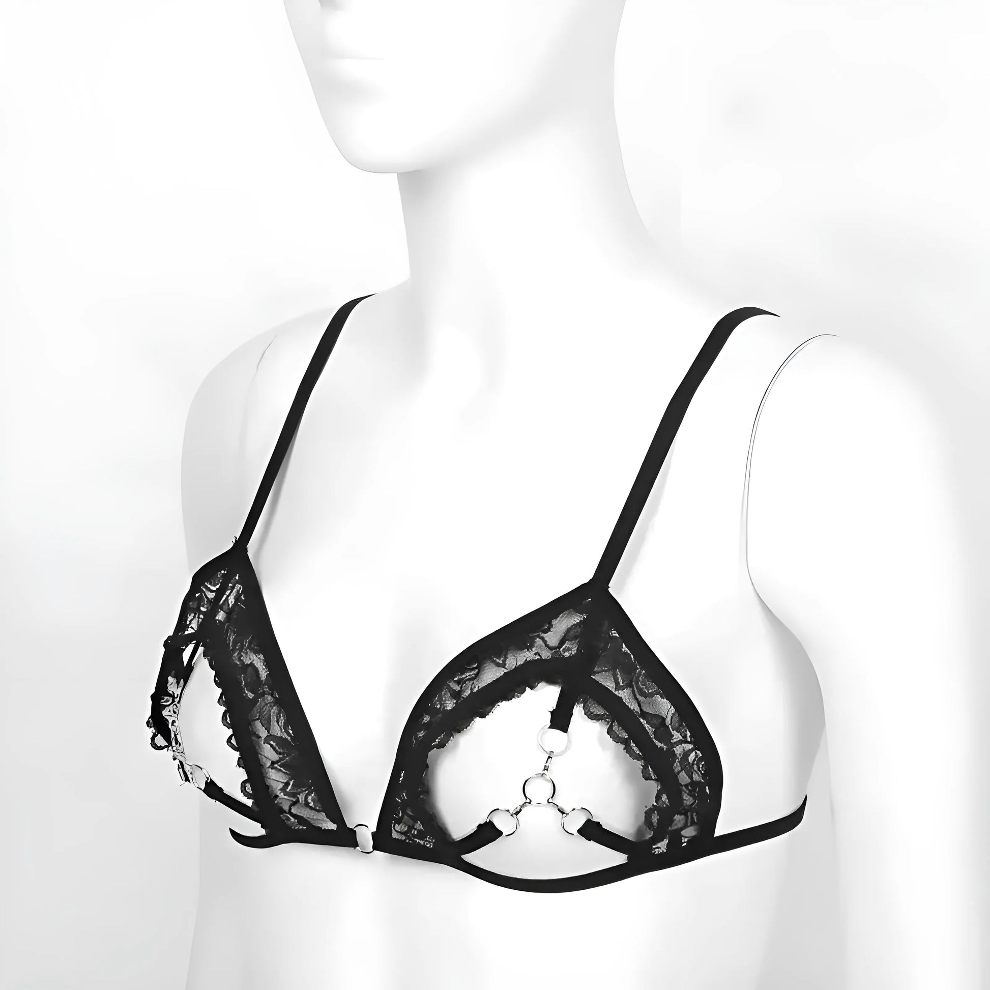  Lace Bra with Cut-Out Detail