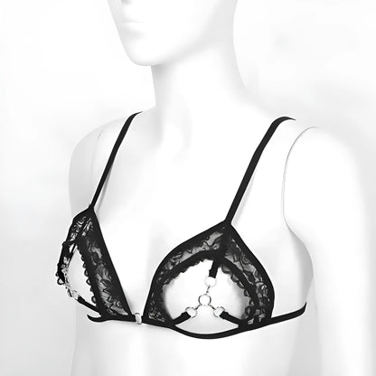  Lace Bra with Cut-Out Detail