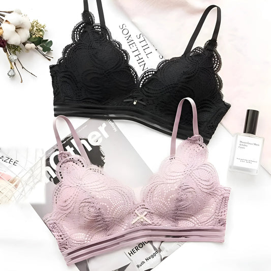  Lace Bra with Elastic Band