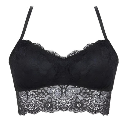  Lace Bra with Frill Trim