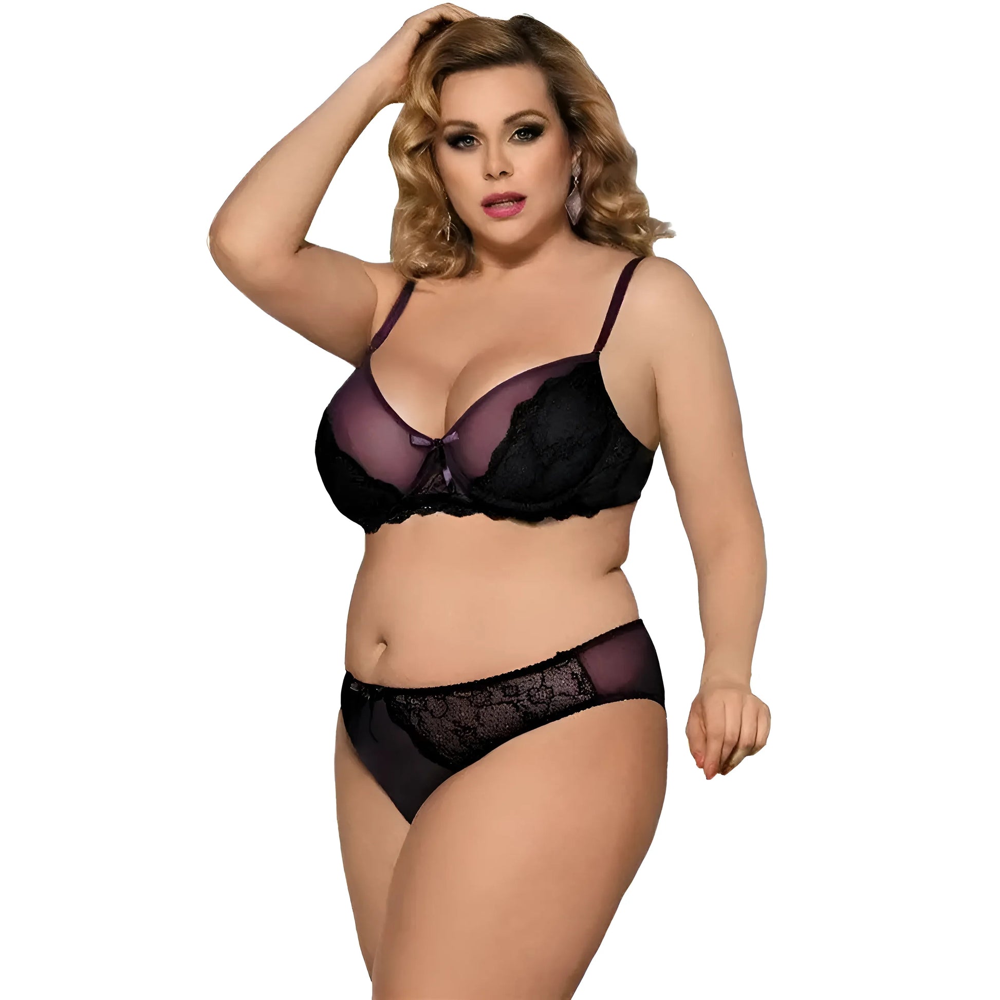  Lace Lingerie Set in Plus Sizes