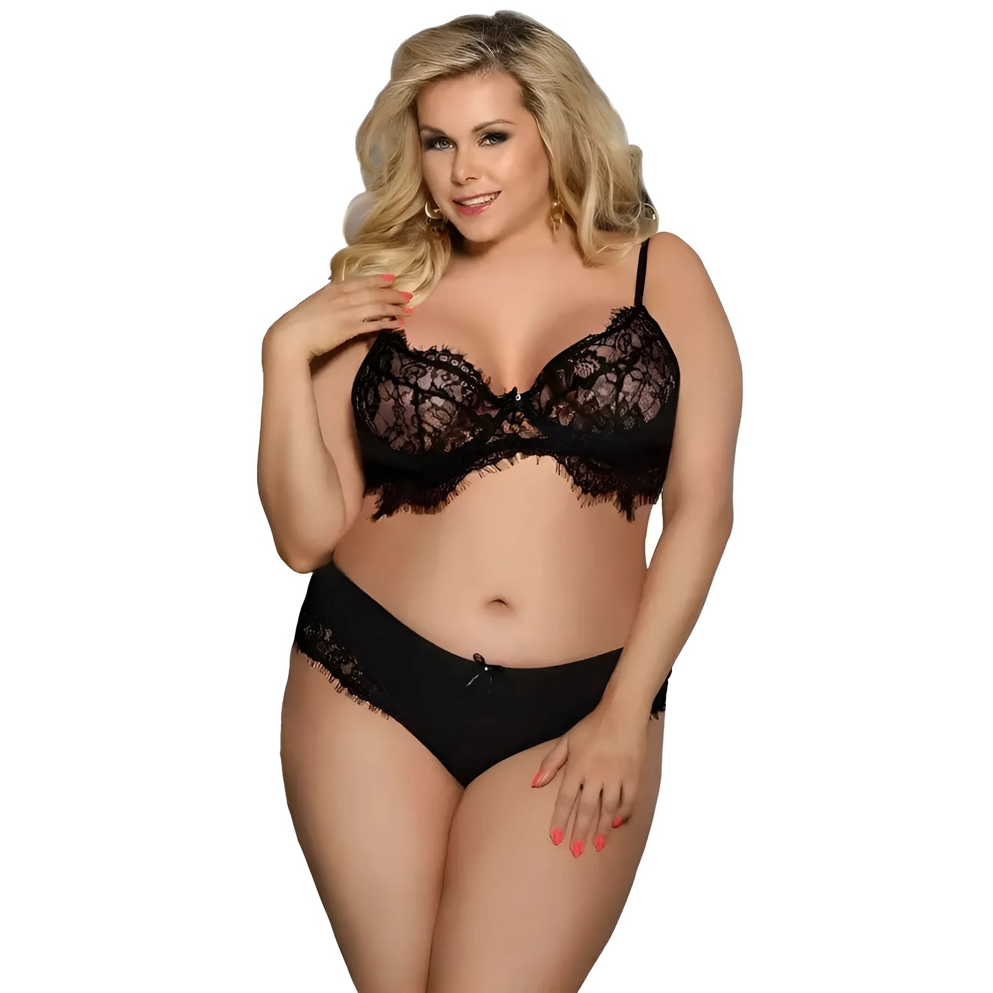  Lace Lingerie Set in Plus Sizes