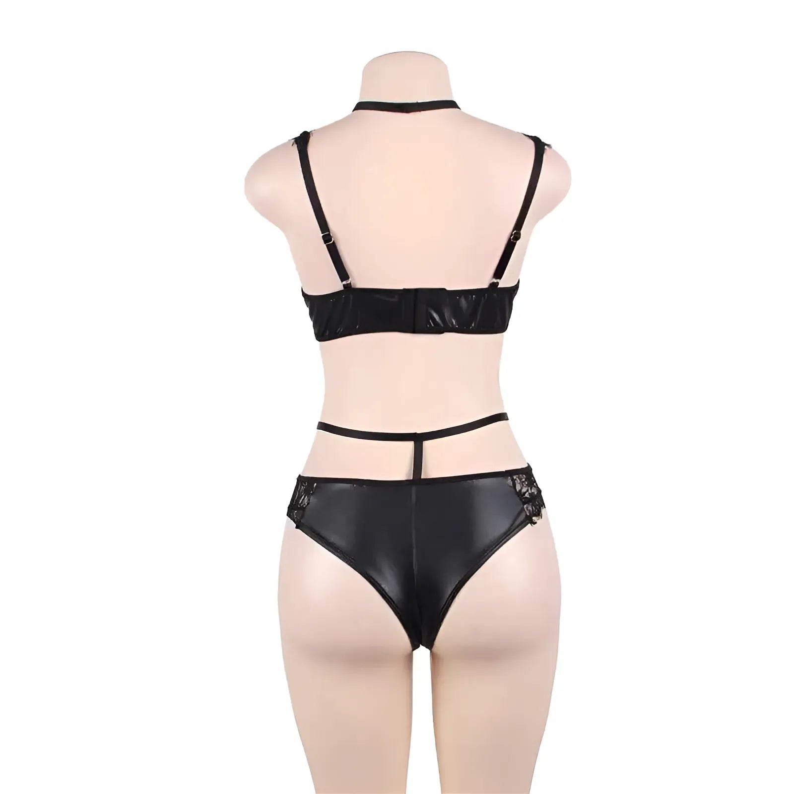  Lace Lingerie Set with Decorative Straps in Plus Sizes