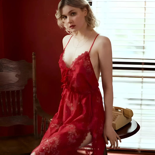  Lace Nightdress in Mid-Length