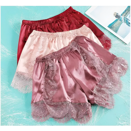  Lace Trim Sleep Shorts