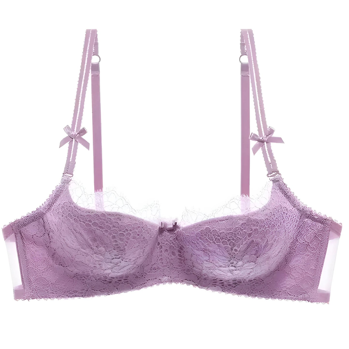 Lavender Lace Bra with Bows