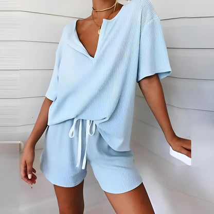 Light Blue Classic Women's Pyjamas