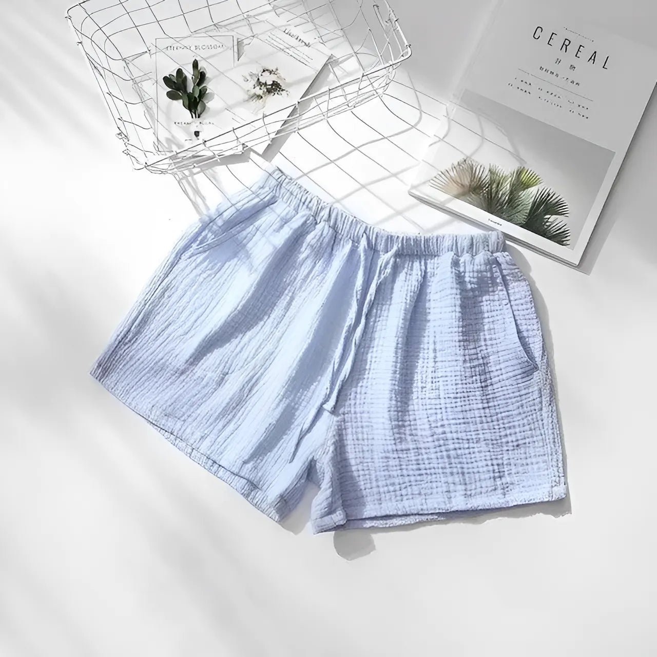 Light Blue Sleep Shorts