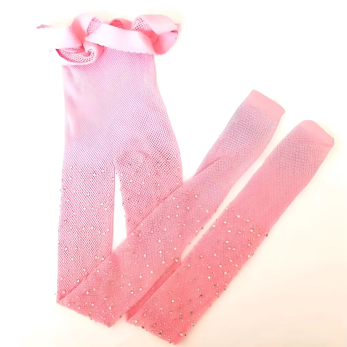 Pink shiny tights best sale