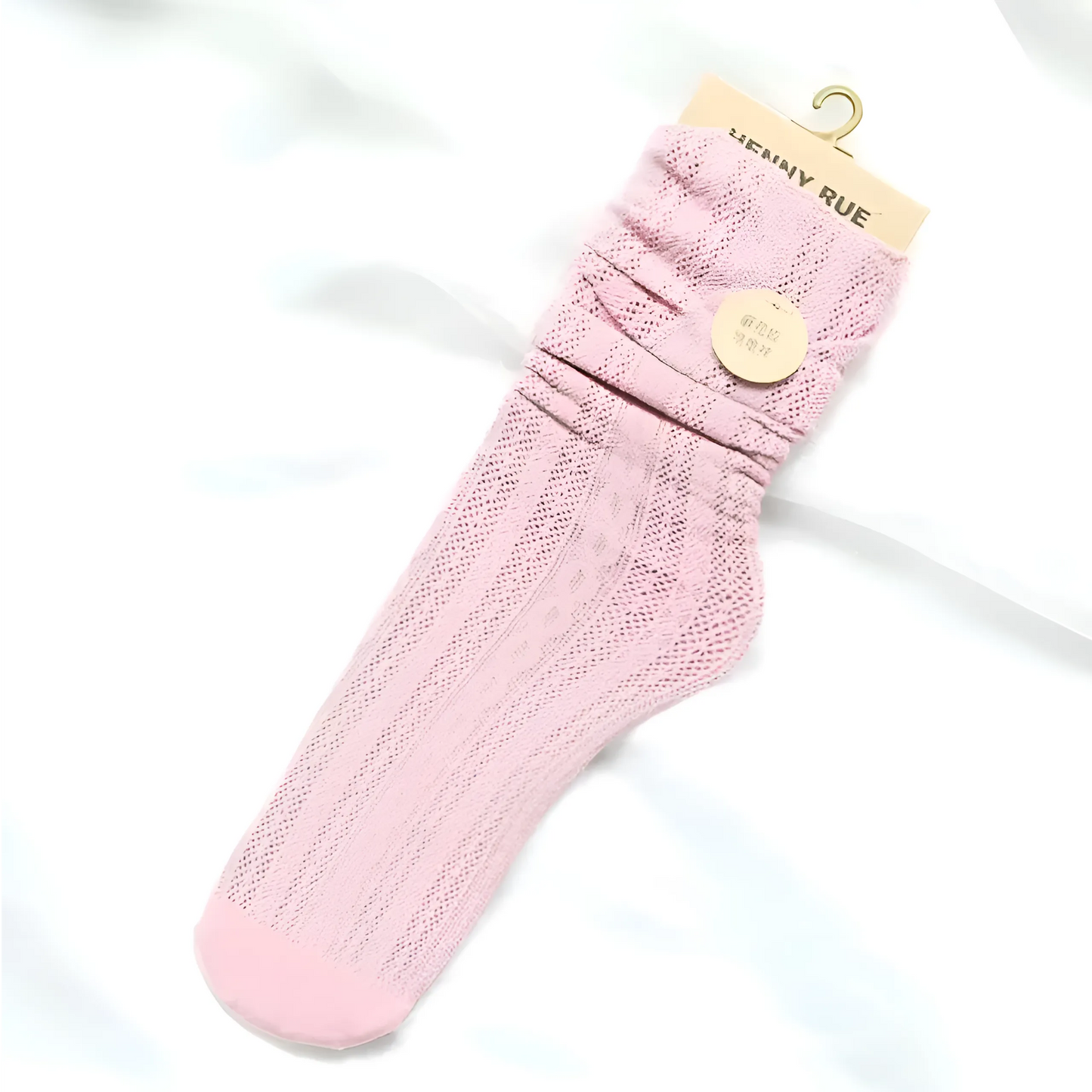 Light Pink Women's Openwork Socks