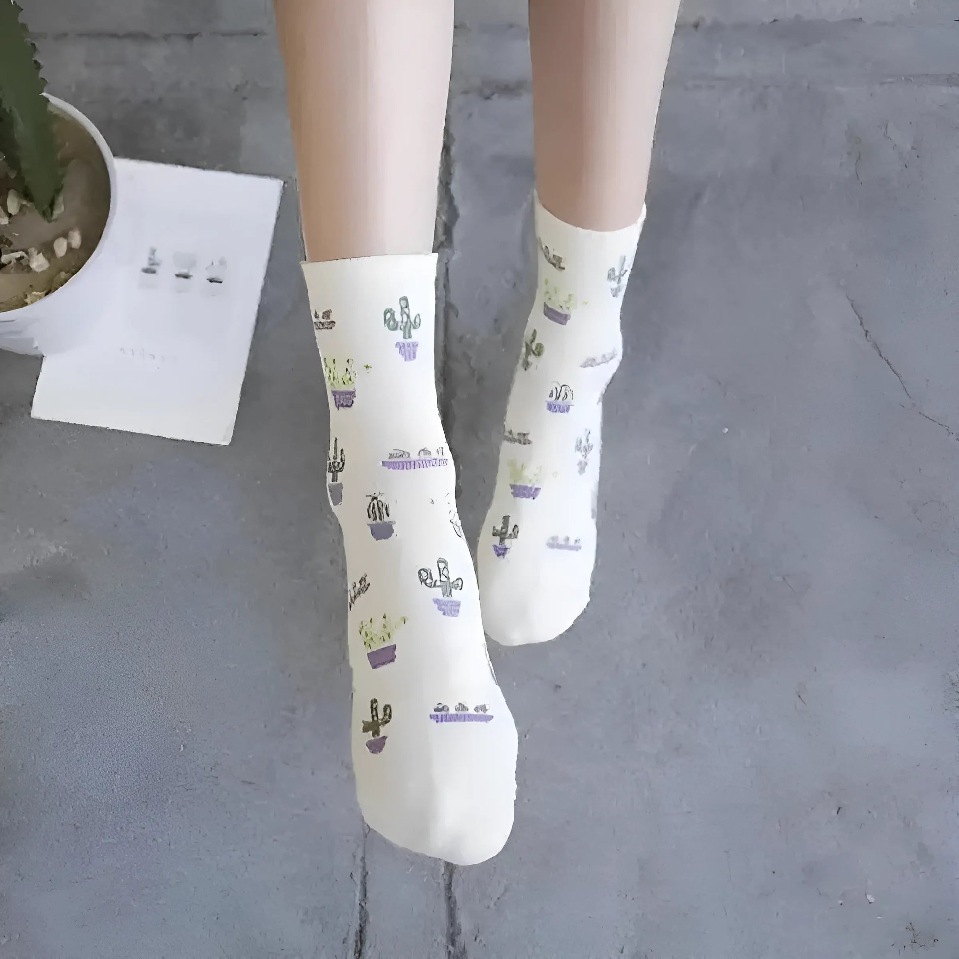  Long Cactus Socks