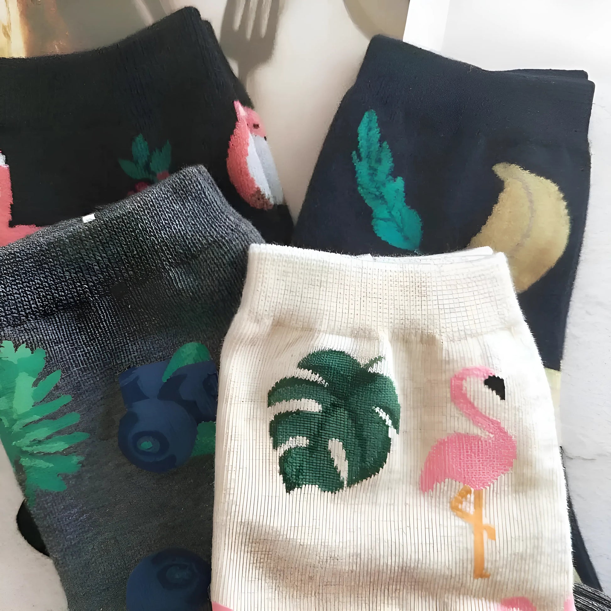  Long Socks with Colourful Prints