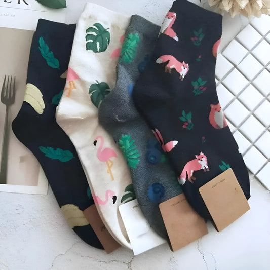  Long Socks with Colourful Prints