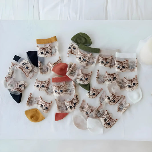  Long Transparent Cat Socks