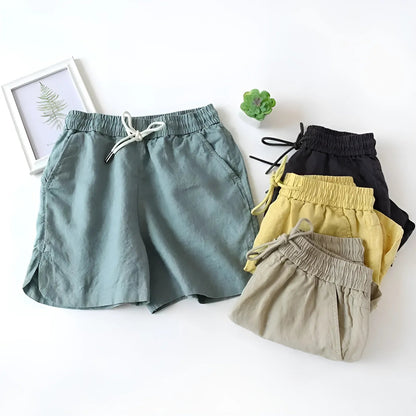  Loose Sleep Shorts with Tie Waist