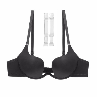 Push-up bra with a deep plunge neckline