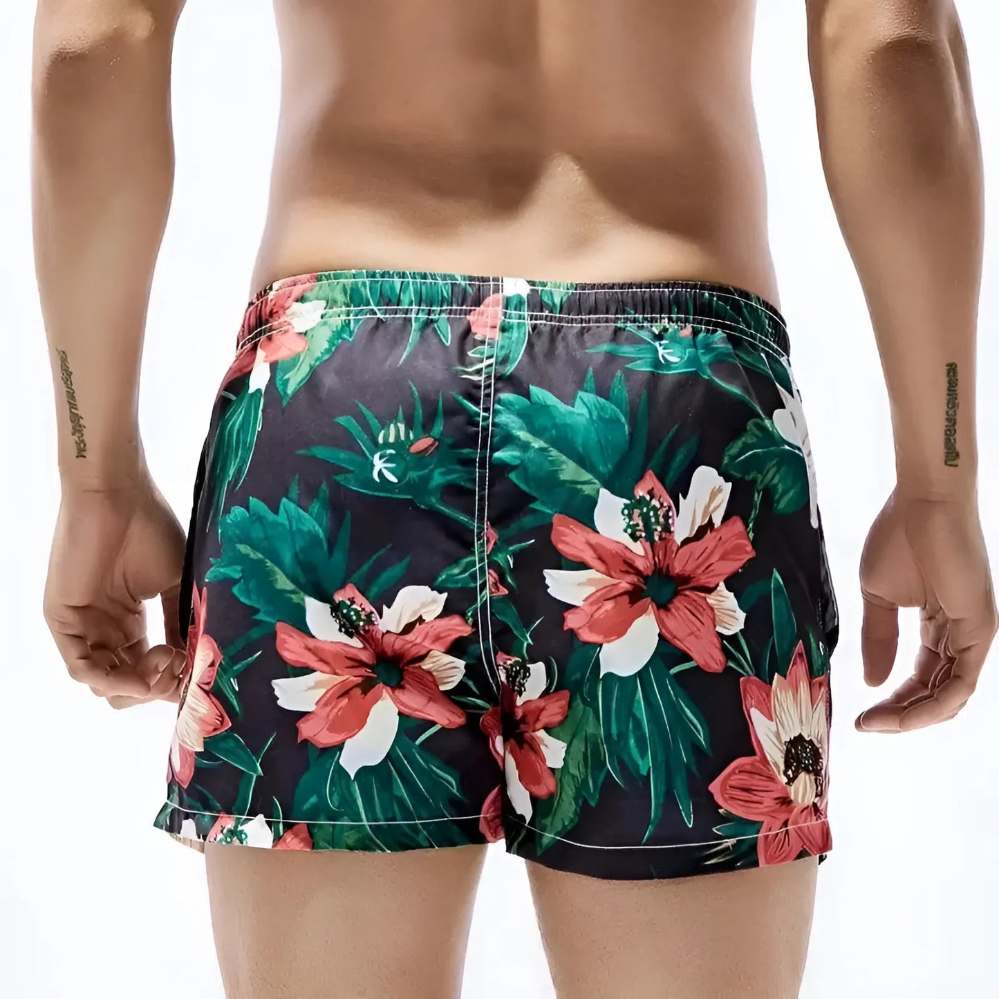  Men's Hawaiian Floral Swim Shorts