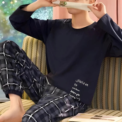  Men's Pyjama Set with Long Shorts