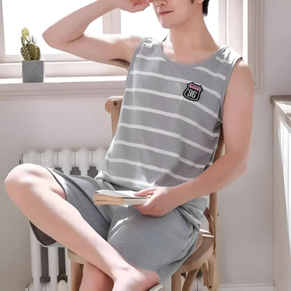  Men's Sleeveless Pyjama Set