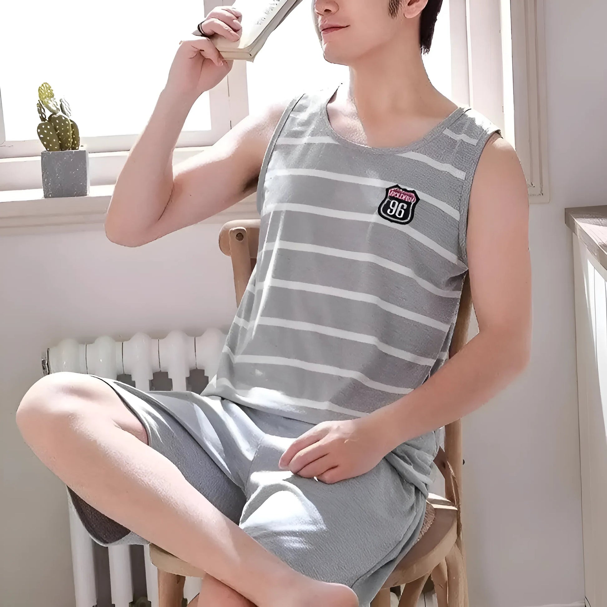  Men's Sleeveless Pyjama Set