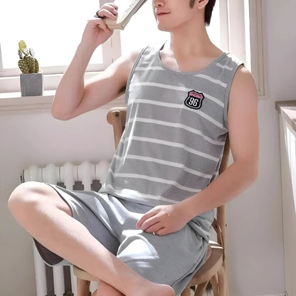  Men's Sleeveless Pyjama Set