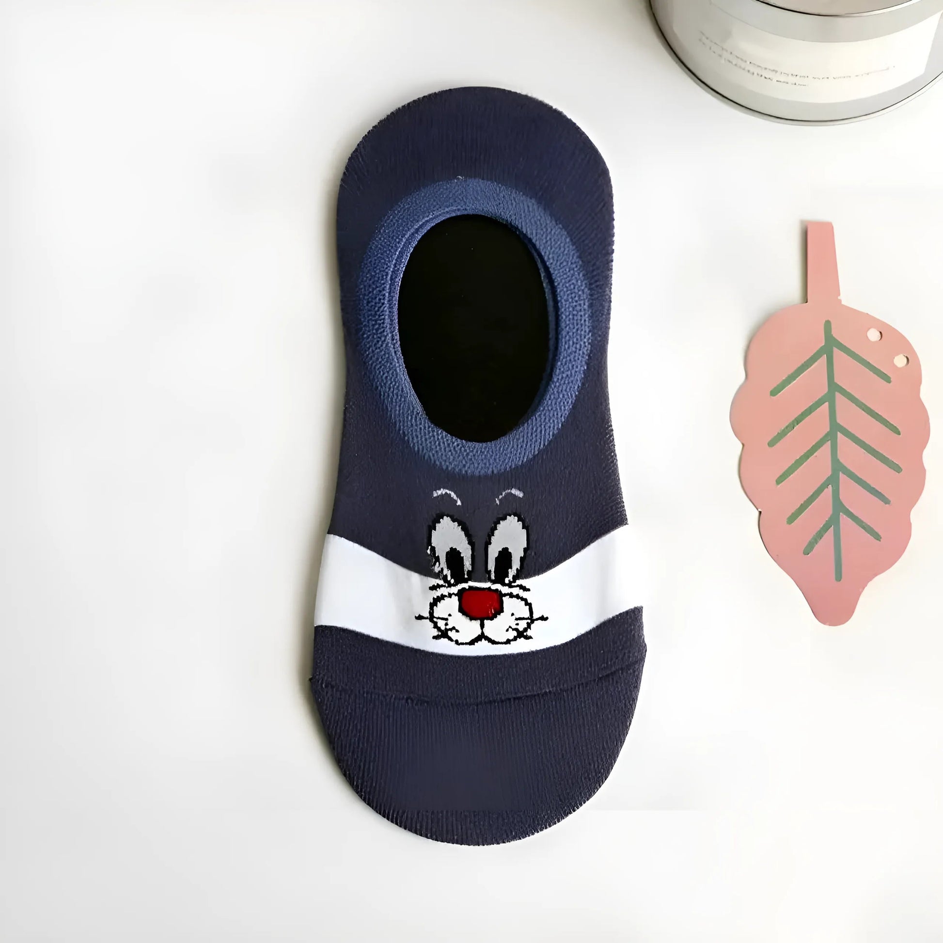 Navy Cartoon Character Ankle Socks