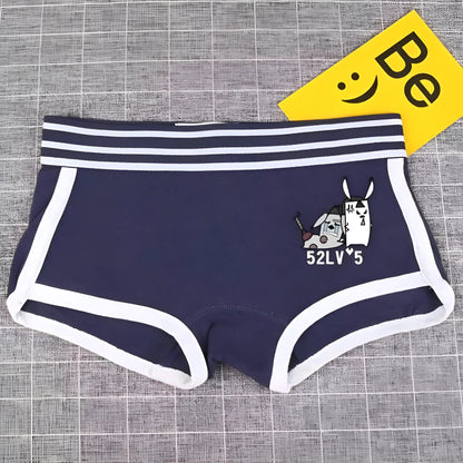 Navy Colourful Women's Boxer Shorts