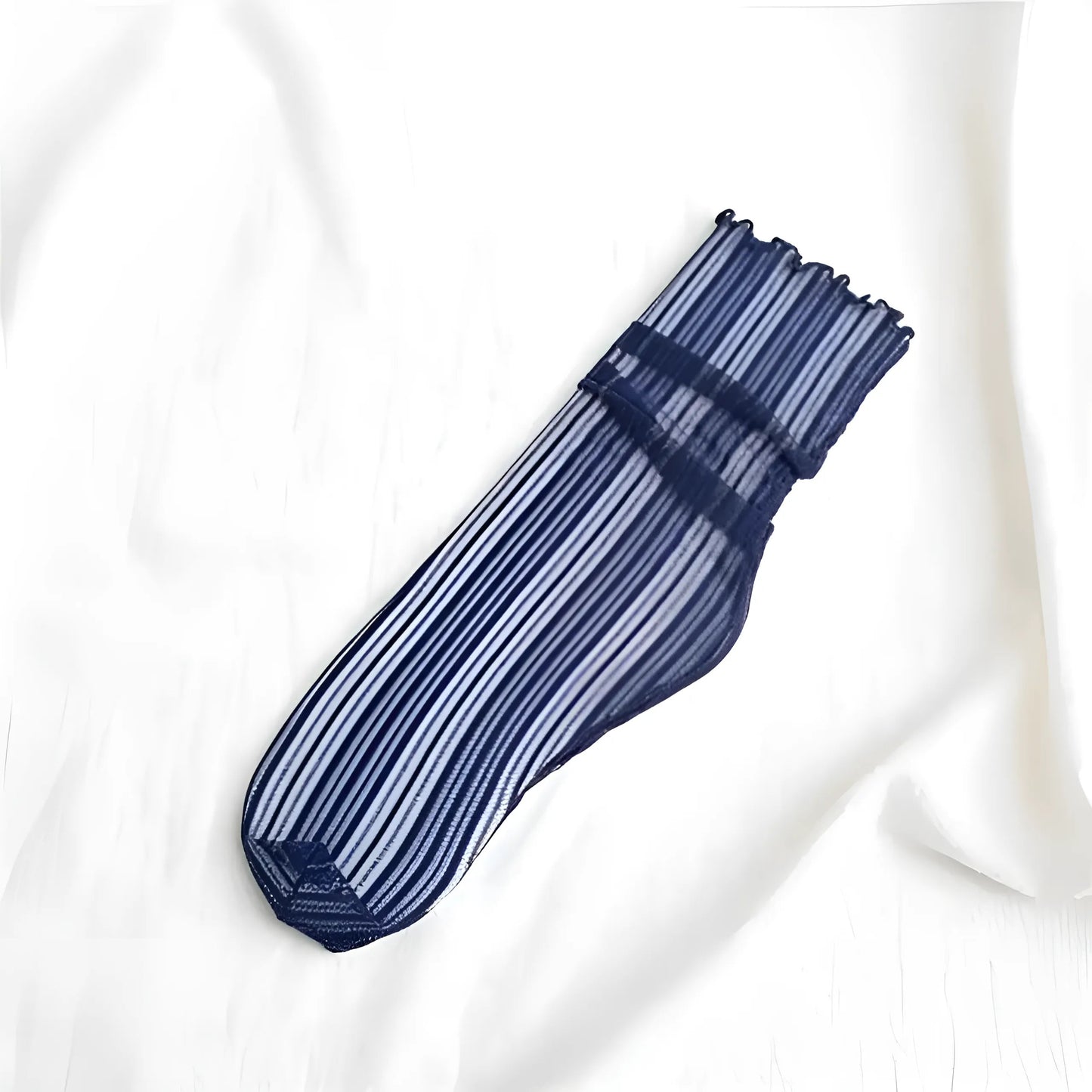 Navy Decorative Ankle Socks