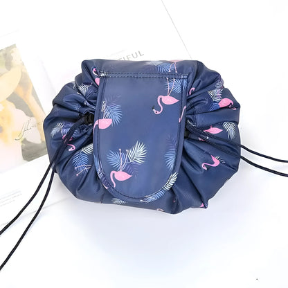 Navy Foldable Cosmetic Pouch - Bag