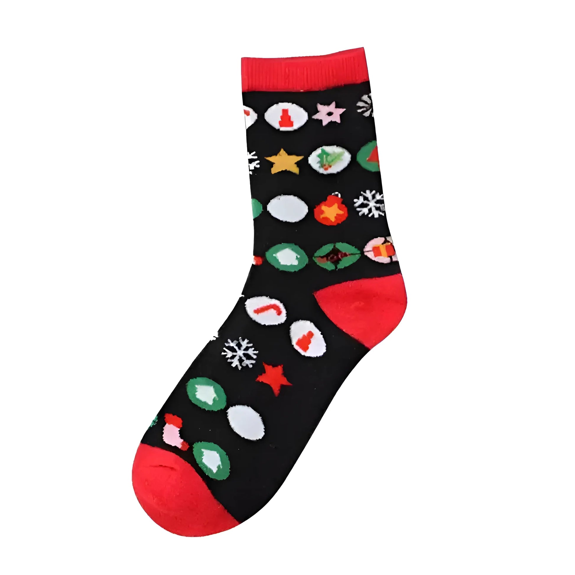 Navy Long Christmas Patterned Socks