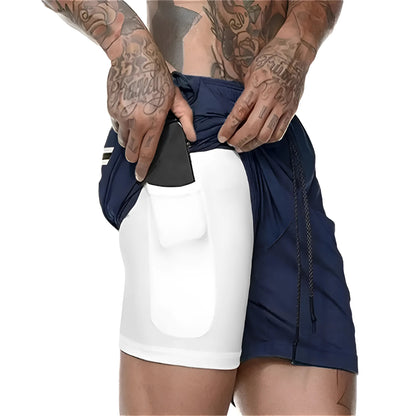 Navy Men's Long Swim Shorts