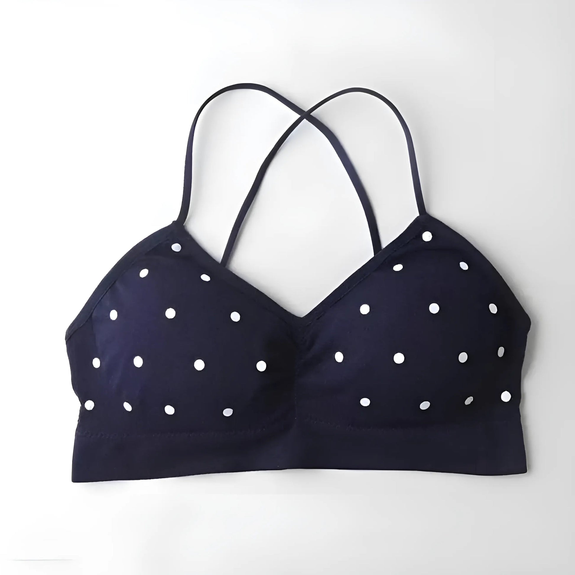 Navy Polka Dot Bralette