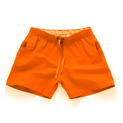 Orange Men's Swim Shorts with Pockets in Various Colours