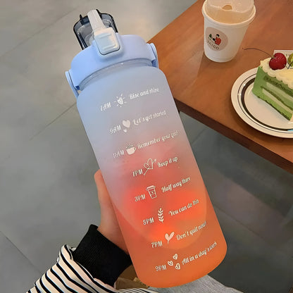 Orange Ombre Motivational Water Bottle