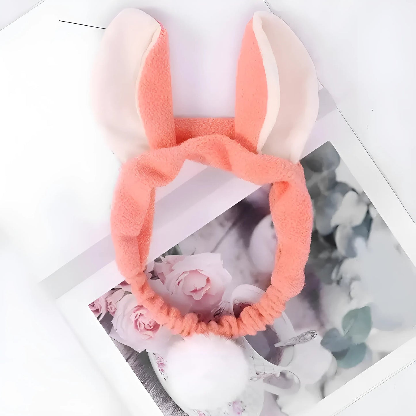 Orange Rabbit Ear Headband