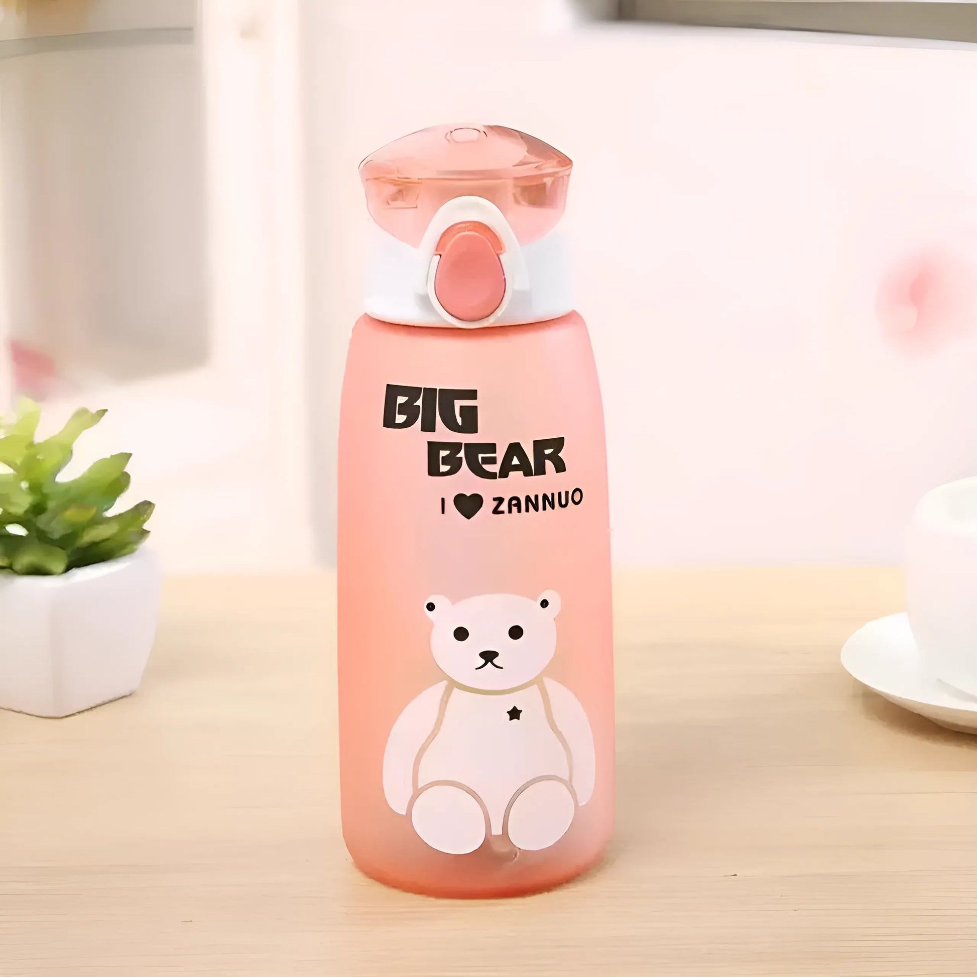 Orange Teddy Bear Water Bottle