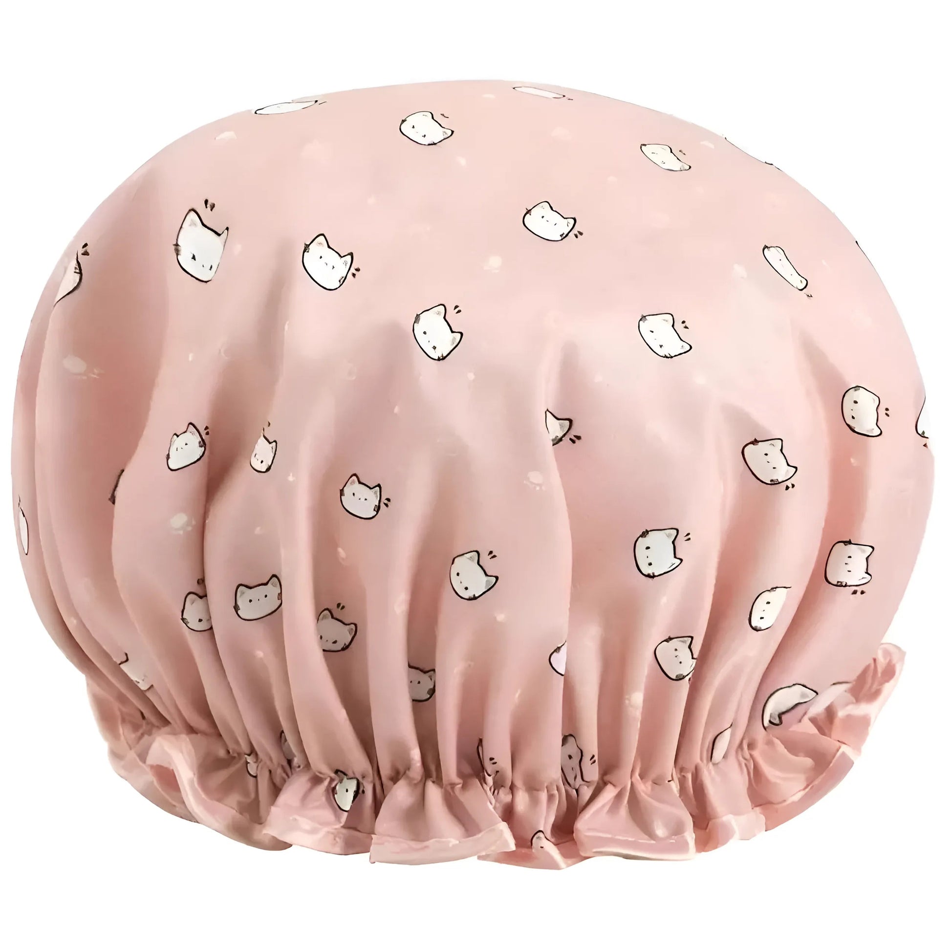 Peach Kitten Bath Cap