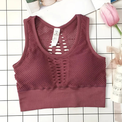 Pink Breathable Sports Bra