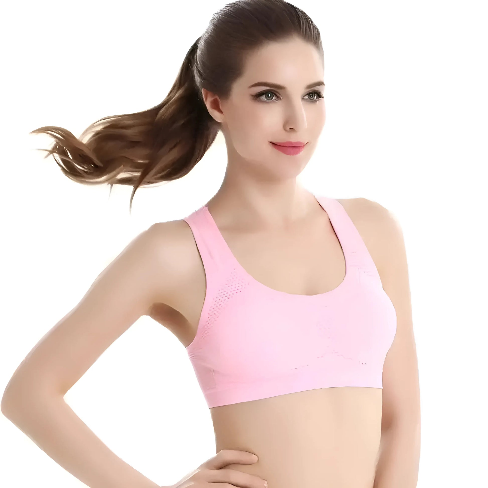 Pink Breathable Sports Bra