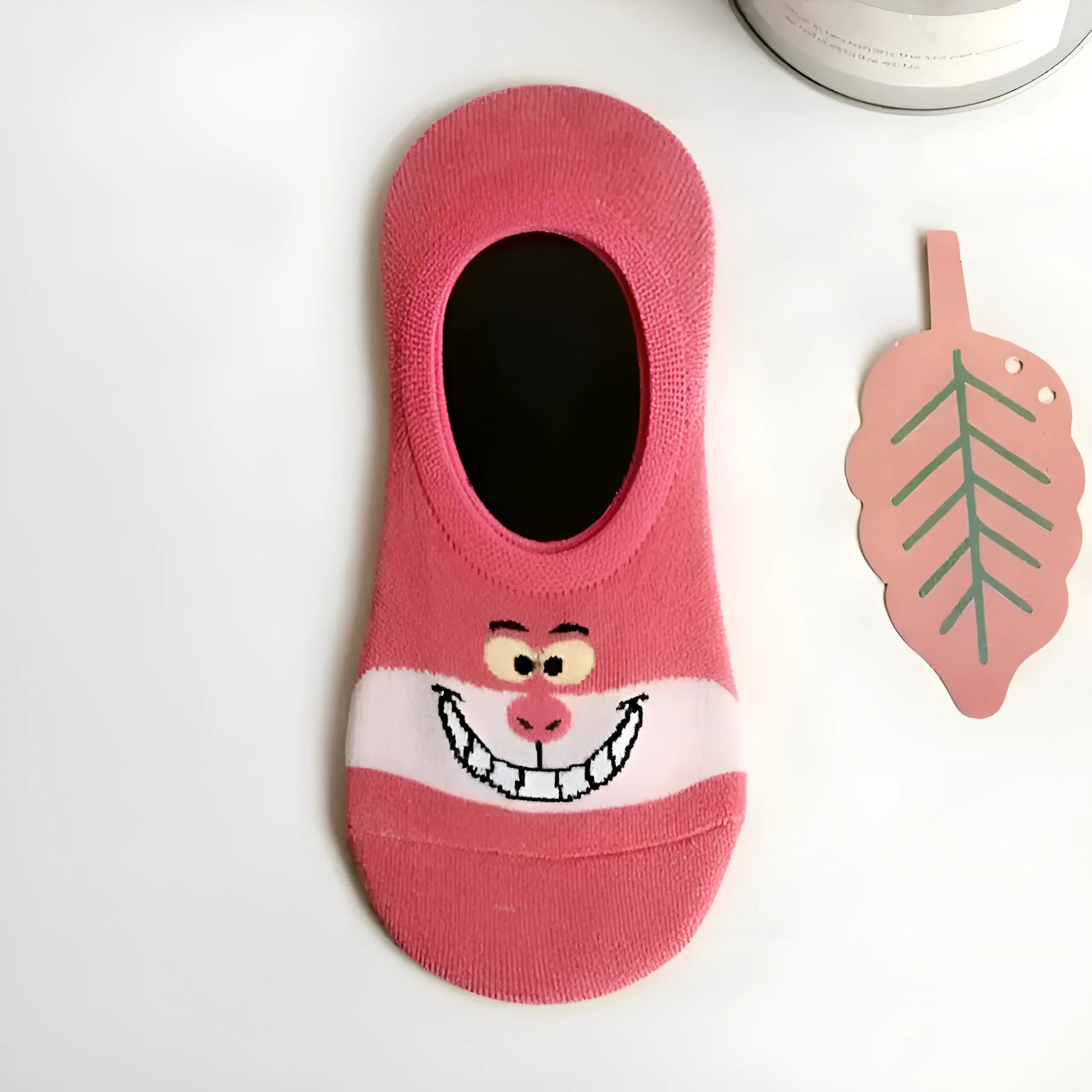 Pink Cartoon Character Ankle Socks