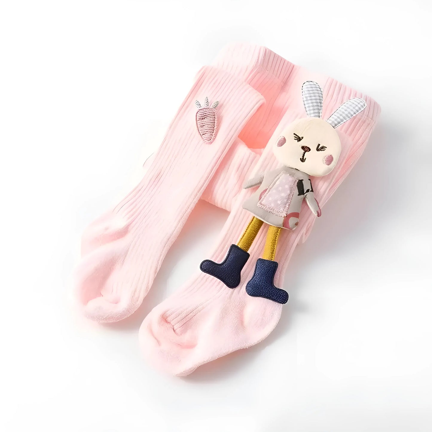 Pink Children's Tights with Bunny Design