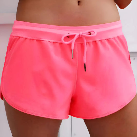 Pink Elasticated Sports Shorts