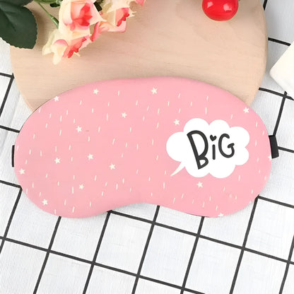 Pink Eye Mask with Delicate Patterns