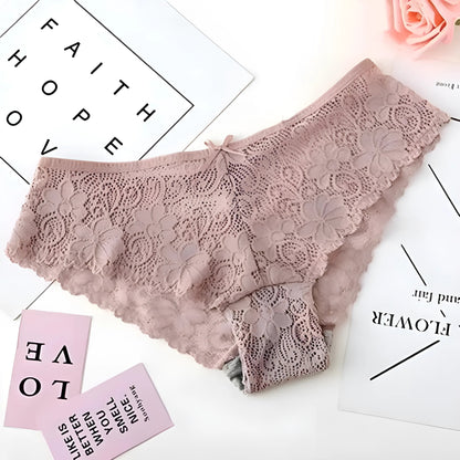 Pink Lace Knickers in Pastel Colours