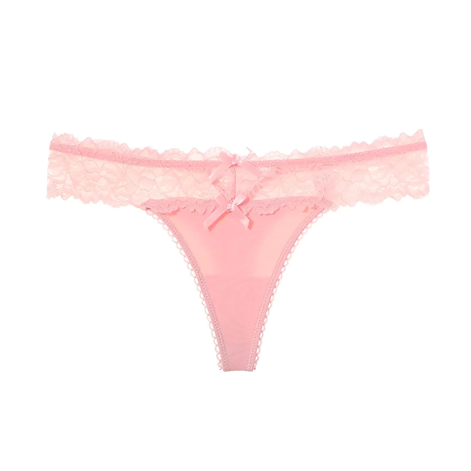 Pink Lace Trim Women's Knickers