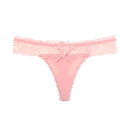 Pink Lace Trim Women's Knickers